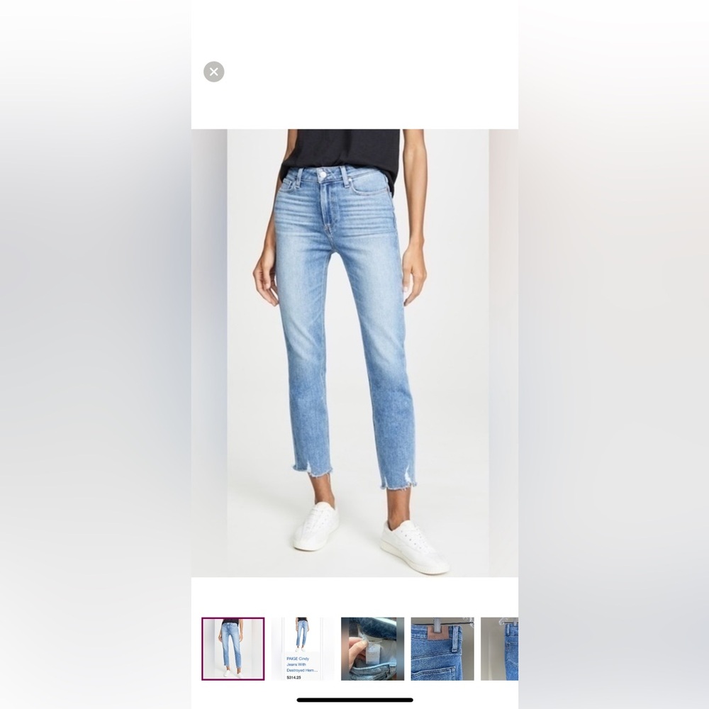 PAIGE Light Blue Ankle Jeans